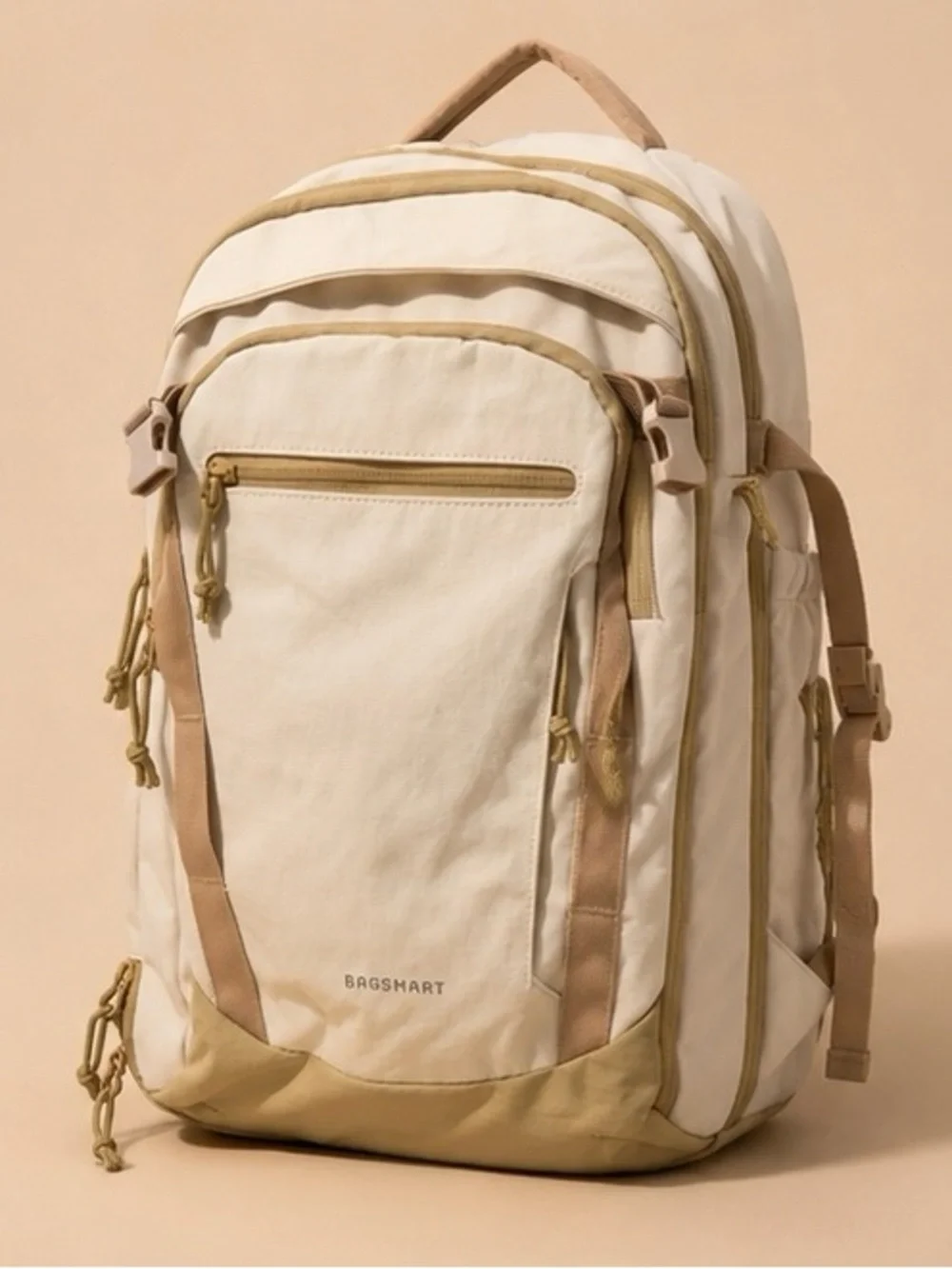 Two-Tone Khaki & Cream Everyday Backpack